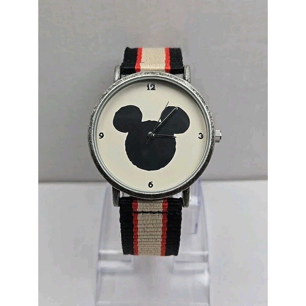 Rare Disney Mickey Mouse Ears Wrist Watch By Junk Food 0318 New Battery
